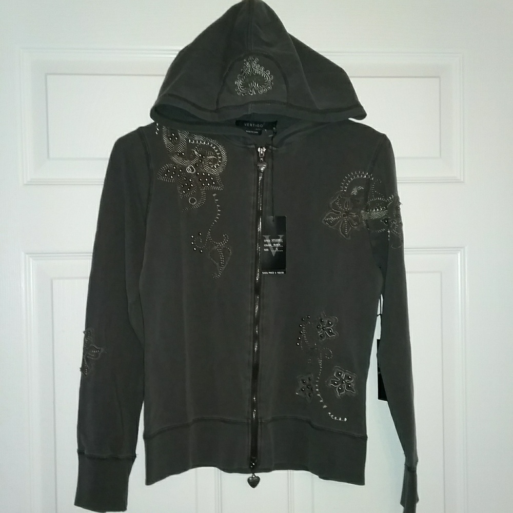 Embellished hooded jacket